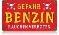 Vintage-Retro Danger Gasoline Metal-Tin Sign
