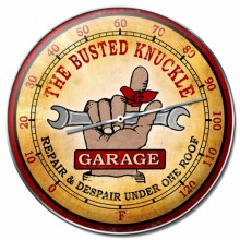 Vintage  Busted Knuckle Garage Thermometer 4