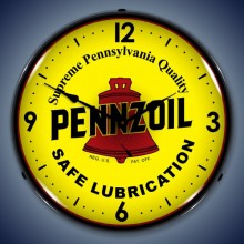 Vintage-Retro  Pennzoil Lighted Wall Clock
