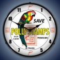 Vintage-Retro  Polly Stamps Lighted Wall Clock
