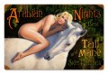 Vintage-Retro Arabian Nights - Pin-Up Girl Metal Sign -