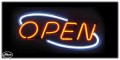 Neon Open Sign - Open Deco Red & White - Art Deco Style