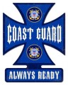 Vintage-Retro Coast Guard Iron Cross Metal-Tin Sign