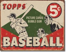 Vintage Topps -1955 Baseball Tin Sign