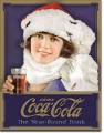 Vintage COKE - Winter Girl Tin Sign