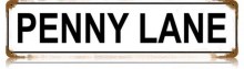 Vintage-Retro Penny Lane Metal-Tin Sign