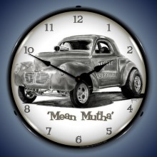 Vintage-Retro  Mean Mutha Lighted Wall Clock
