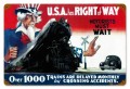 Vintage-Retro Right of Way Metal-Tin Sign