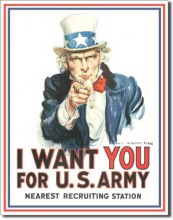 Vintage Uncle Sam - I Want You Tin Sign