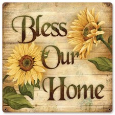 Vintage-Retro Bless Home Metal-Tin Sign