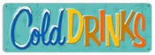 Vintage-Retro Cold Drinks Metal-Tin Sign
