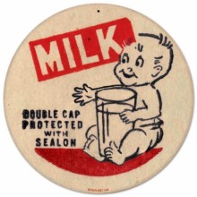 Vintage-Retro Baby Milk Round Metal-Tin Sign