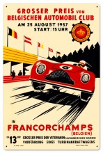 Vintage Follow The Crowd 24 x16 inches Tin Sign
