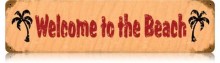 Vintage-Retro Welcome to the Beach Metal-Tin Sign
