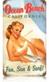 Vintage-Retro Ocean Beach Metal-Tin Sign