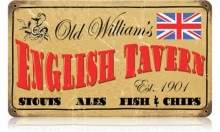 Vintage-Retro Old William's Tavern Metal-Tin Sign