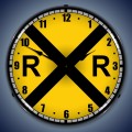 Vintage-Retro  Railroad Crossing Lighted Wall Clock