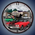 Vintage-Retro  1970 Chevelle Lighted Wall Clock