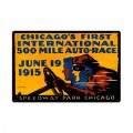 Retro Chicago 500 Metal Sign  24 x 16 Inches