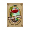 Vintage Tequila Bar Tin Sign 12 x 18 Inches