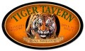 Vintage-Retro Tiger Tavern Oval Metal-Tin Sign