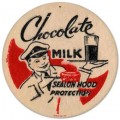 Vintage-Retro Chocolate Milk Round Metal-Tin Sign