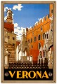 Vintage-Retro Verona Travel Tin-Metal Sign LARGE