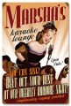 Vintage-Retro Karaoke Lounge Metal-Tin Sign - Personalized