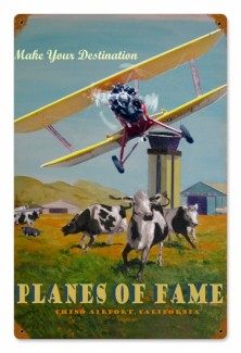 Vintage-Retro Planes of Fame Metal-Tin Sign