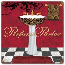 Vintage-Retro Perfume Parlor Metal-Tin Sign