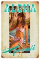 Vintage-Retro Aloha Hawaii Metal-Tin Sign LARGE