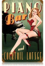 Vintage-Retro Piano Bar Metal-Tin Sign