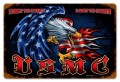 Vintage-Retro USMC Eagle Metal-Tin Sign LARGE