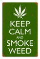 Vintage-Retro Keep Calm and Smoke Tin-Metal Sign