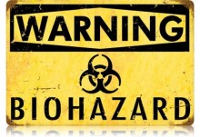 Vintage-Retro Biohazard Metal-Tin Sign
