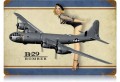 Vintage-Retro B-29 Bomber legs Metal-Tin Sign