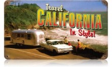 Vintage-Retro Travel California Metal-Tin Sign