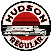 Retro Hudson Gasoline Tin Sign