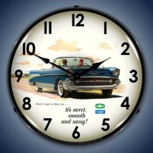 Vintage-Retro  1957 Bel Air Convertible Lighted Wall Clock