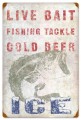 Vintage-Retro Live Bait Metal-Tin Sign