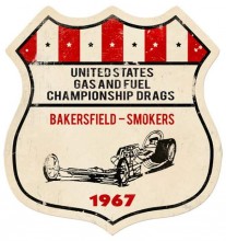 Vintage-Retro US Gas Fuel Shield Metal-Tin Sign