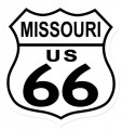 Vintage-Retro Route 66 Missouri Shield Metal-Tin Sign