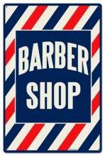 Vintage-Retro Barber Shop Metal-Tin Sign LARGE