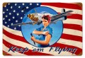 Vintage-Retro Rosie Mustang Metal-Tin Sign