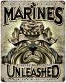 Vintage-Retro USMC Unleashed Metal-Tin Sign