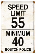 Vintage-Retro Speed Limit 55 Metal-Tin Sign