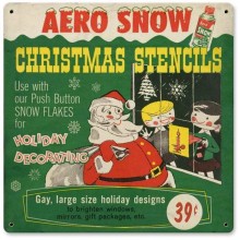 Vintage-Retro Stencils Metal-Tin Sign