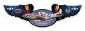 Vintage-Retro Mustang Winged Oval Metal-Tin Sign