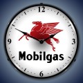 Vintage-Retro  Mobilgas Lighted Wall Clock