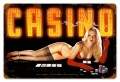 Vintage-Retro Red Light Casino Metal-Tin Sign